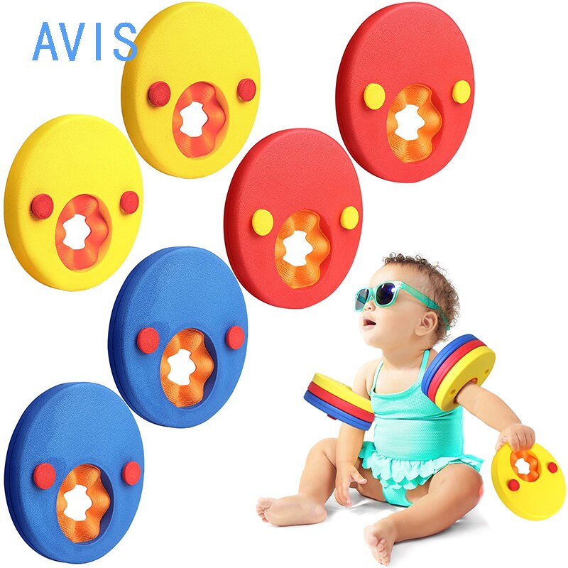 6Pcs/Set Foam Swim Discs Baby Float Children Swimming Exercises Circles Floating Sleeves Armbands Swimming Accessori